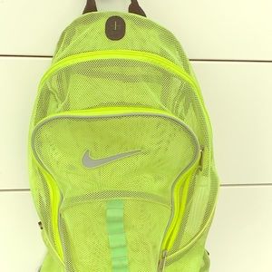 Neon highlighter yellow Nike back pack